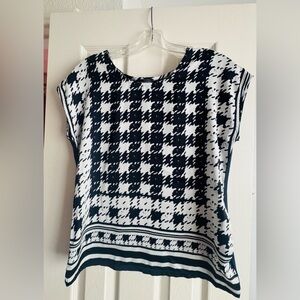 Navy and white blouse - NWT - new with tags